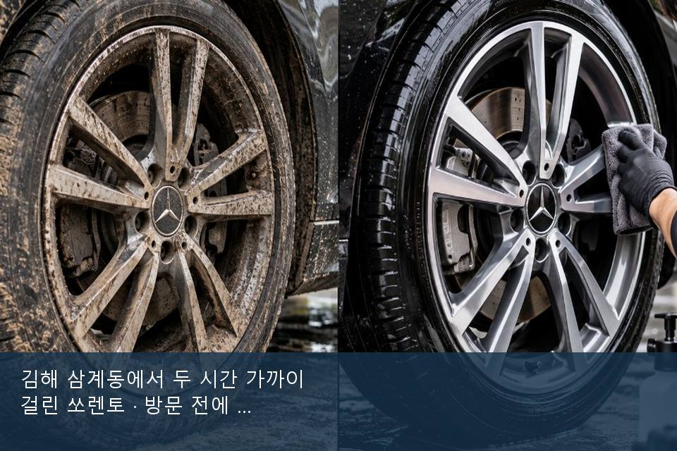 김해 삼계동에서 두 시간 가까이 걸린 쏘렌토 · 방문 전에 확인한 것